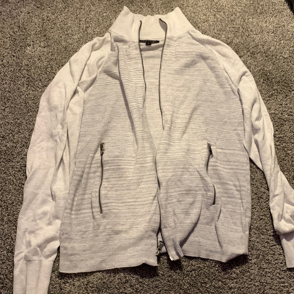 Banana Republic White Zip-Up